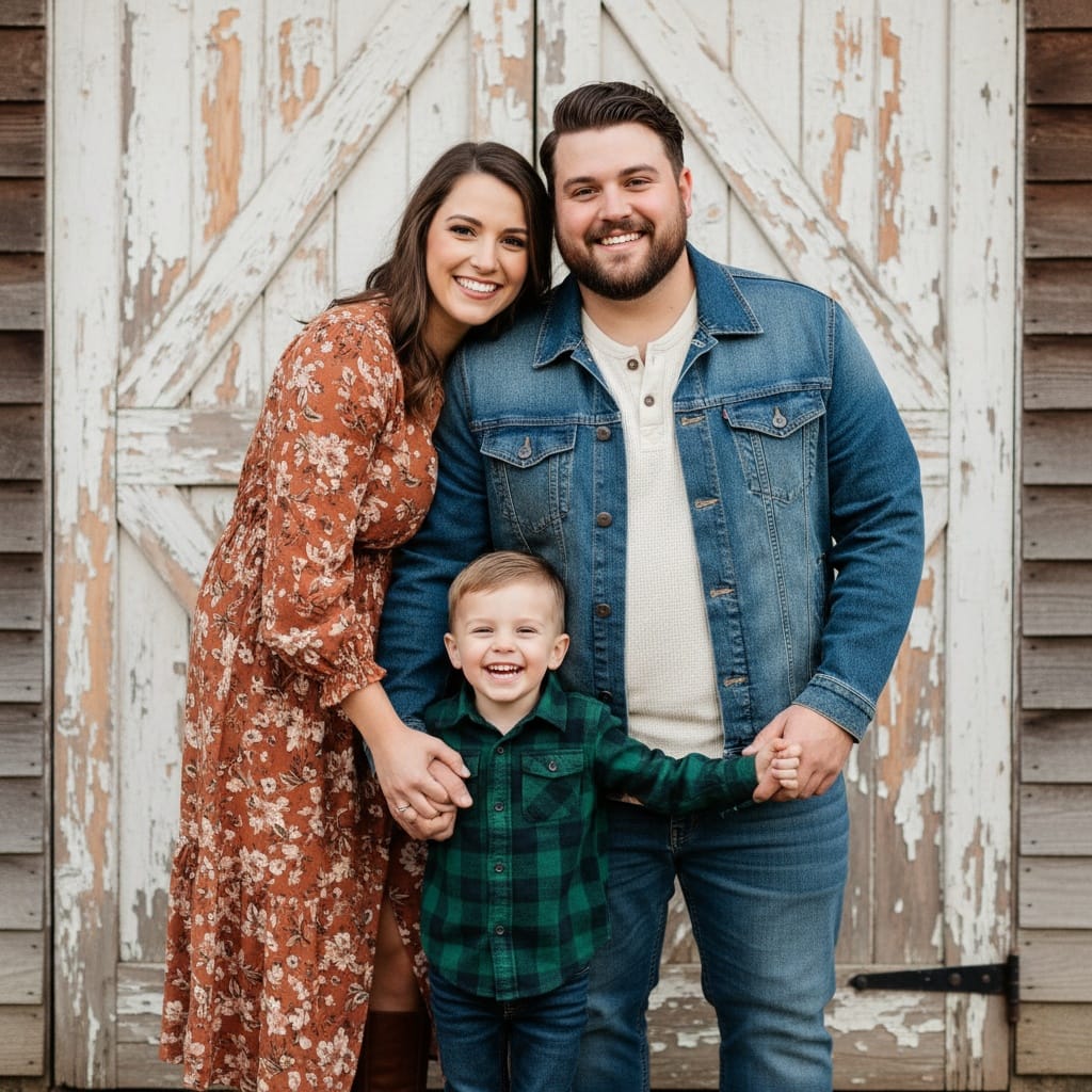 plus_size white man rustic wooden barn door 39326848