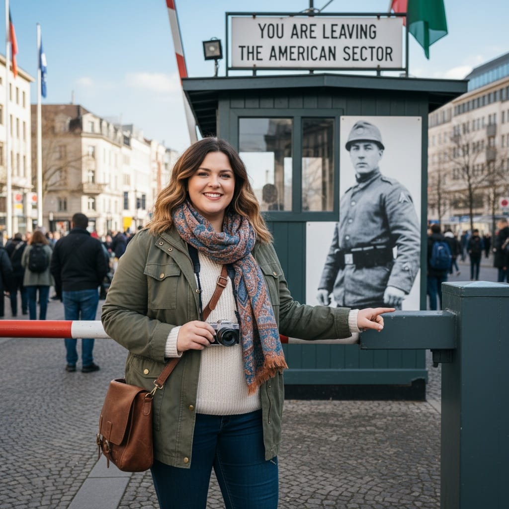 plus_size white woman checkpoint charlie historic 29044149