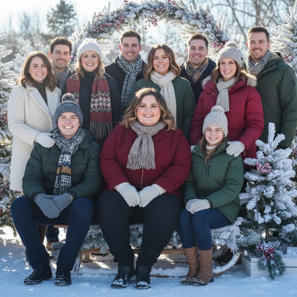 plus_size white woman winter holiday outdoor 91796864