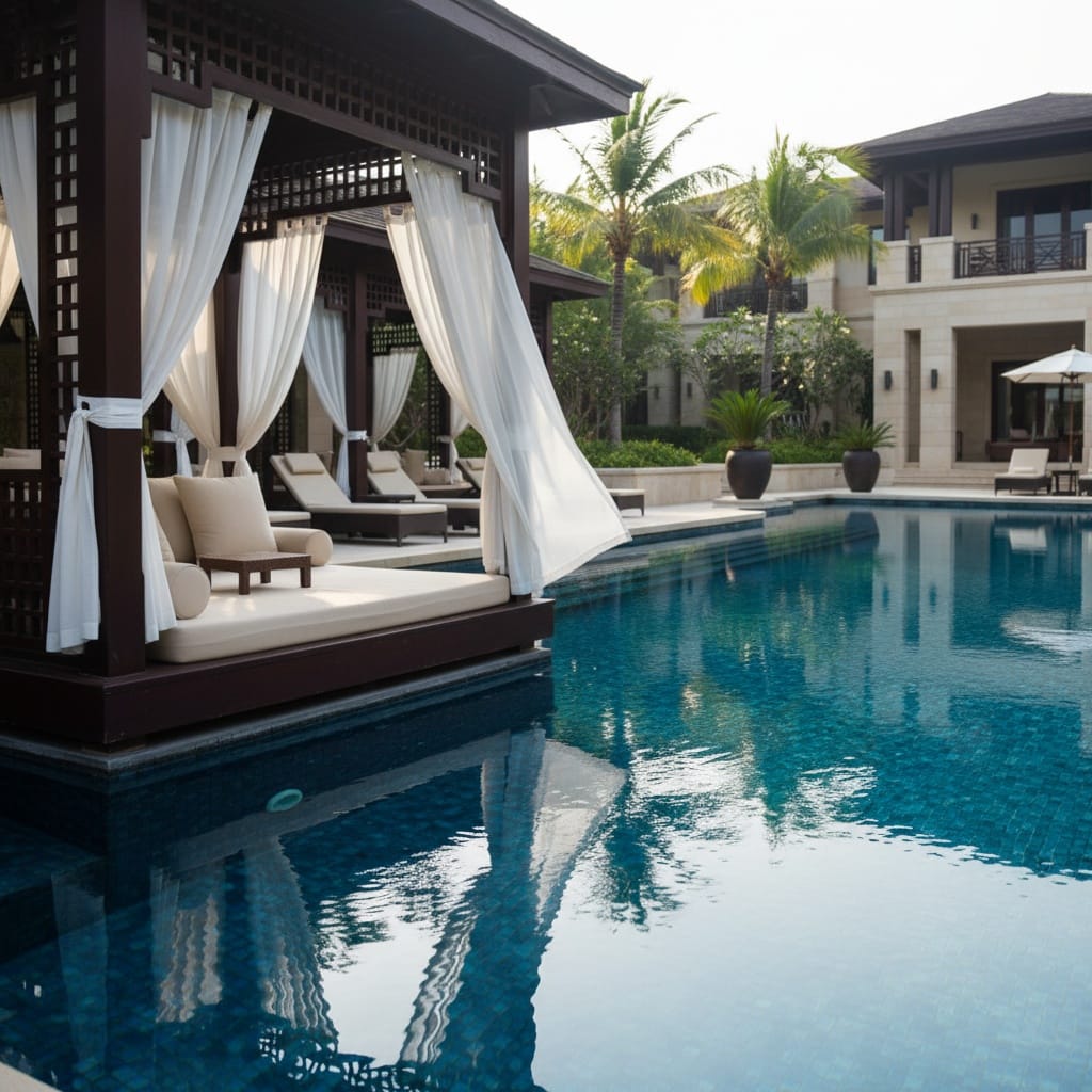 pool cabana luxury detail 75269304