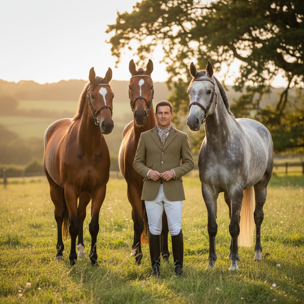 portrait with multiple horses 95368185