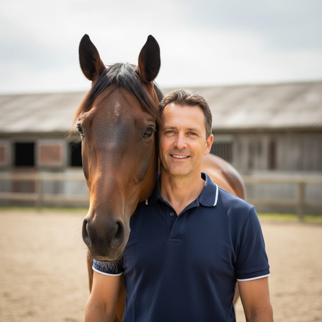 professional headshot with horse 11228459