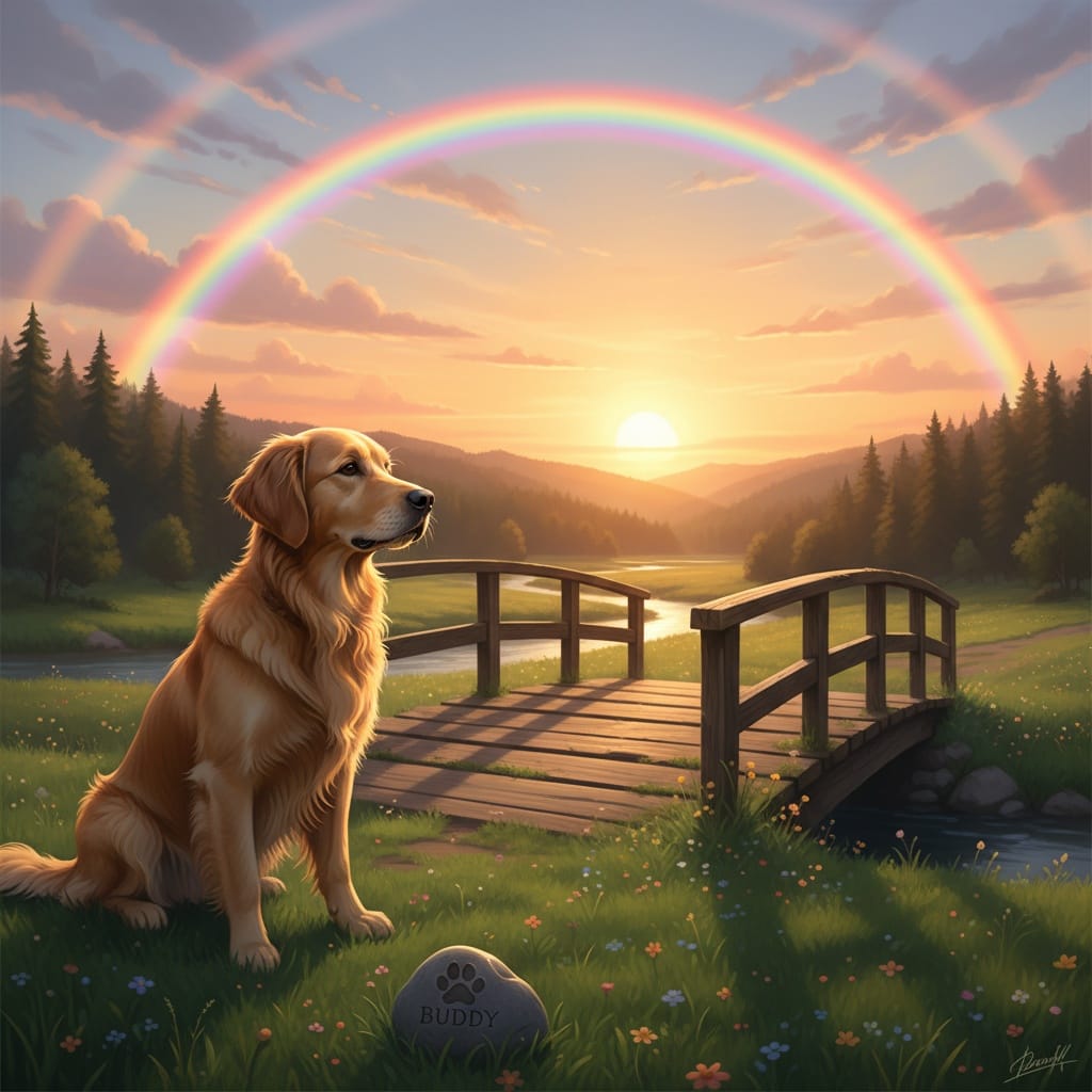 rainbow bridge sunset 90889071