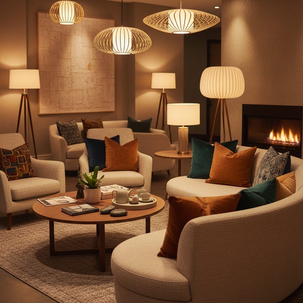 seating area cozy ambiance 83660331