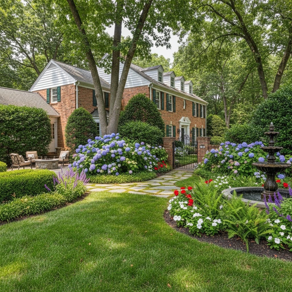 side angle landscaping 73909398