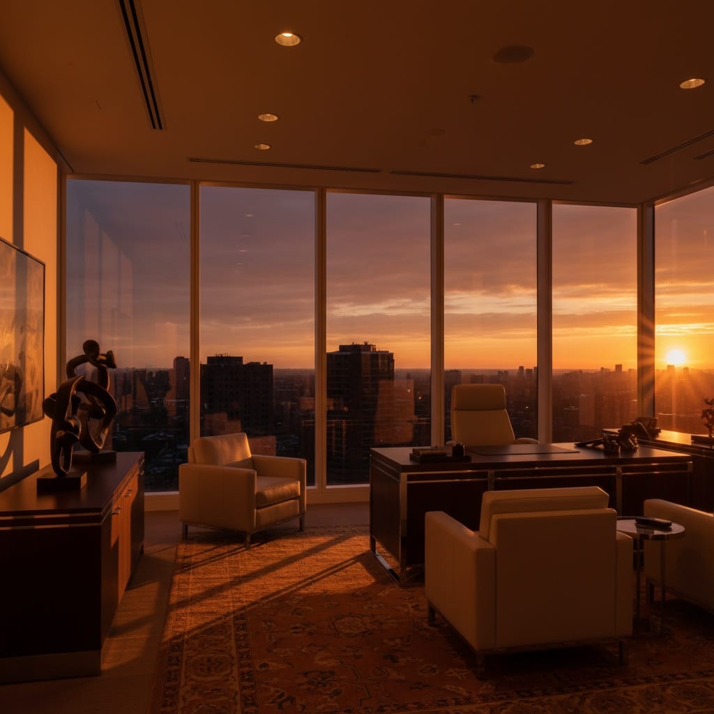 skyline sunset view 98245721