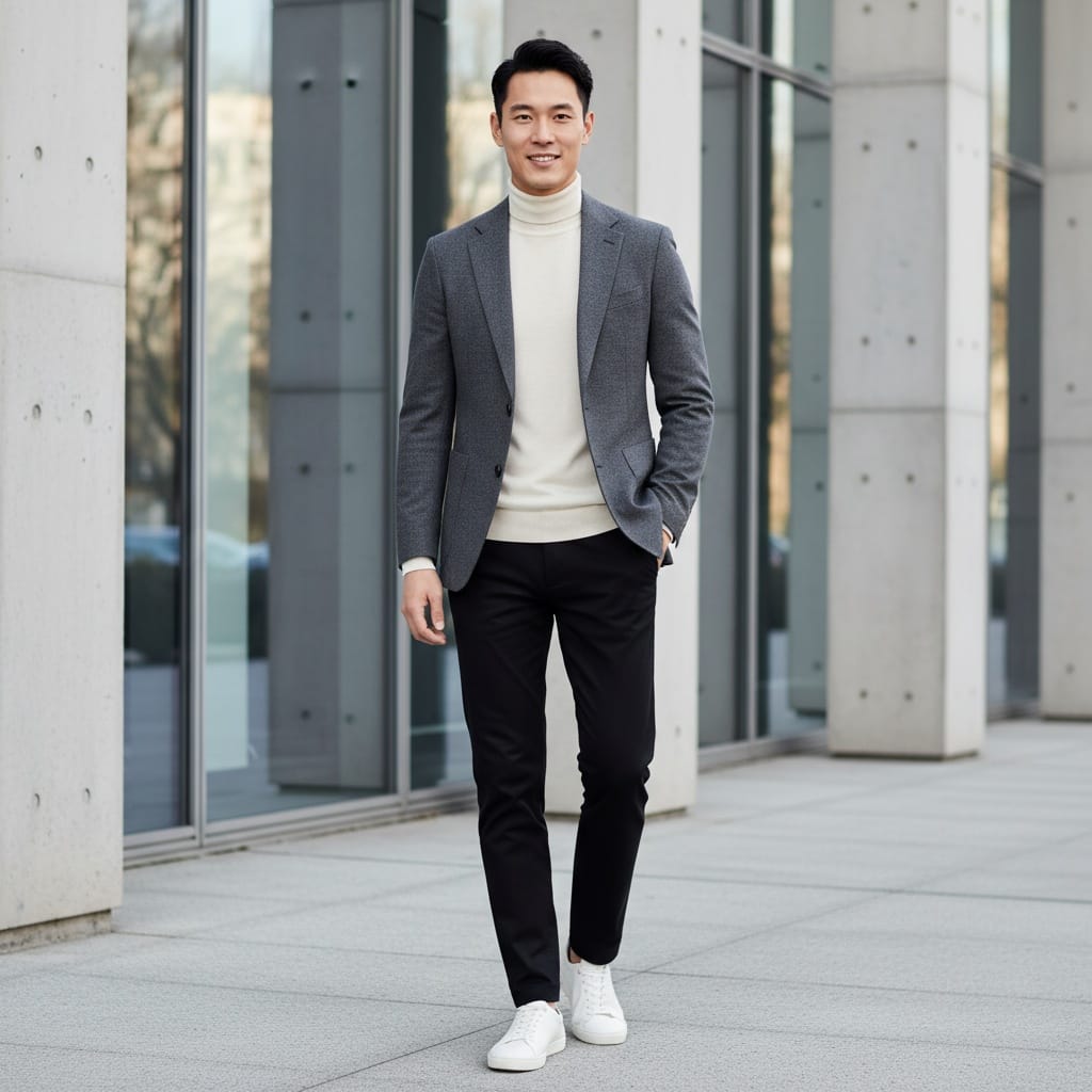 slim asian man architectural location 83017540