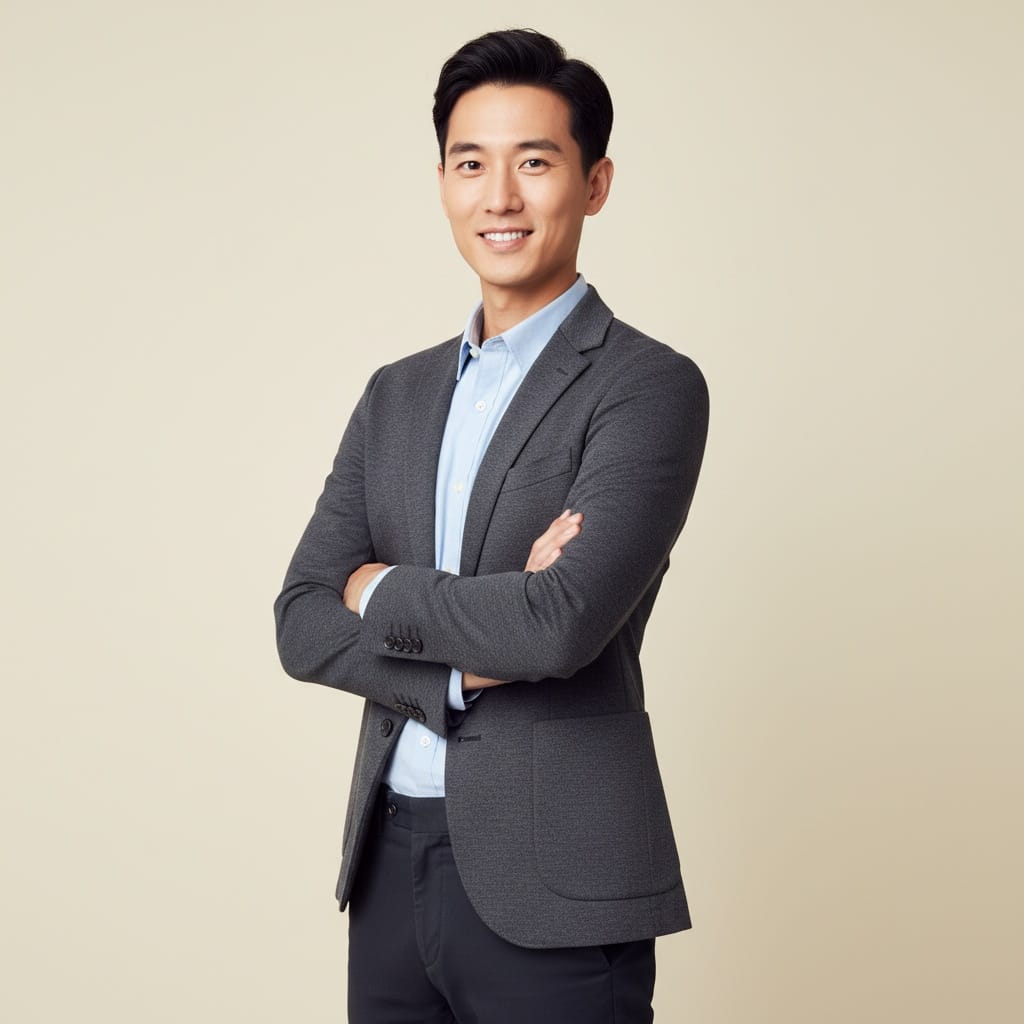 slim asian man classic studio neutral 98425908