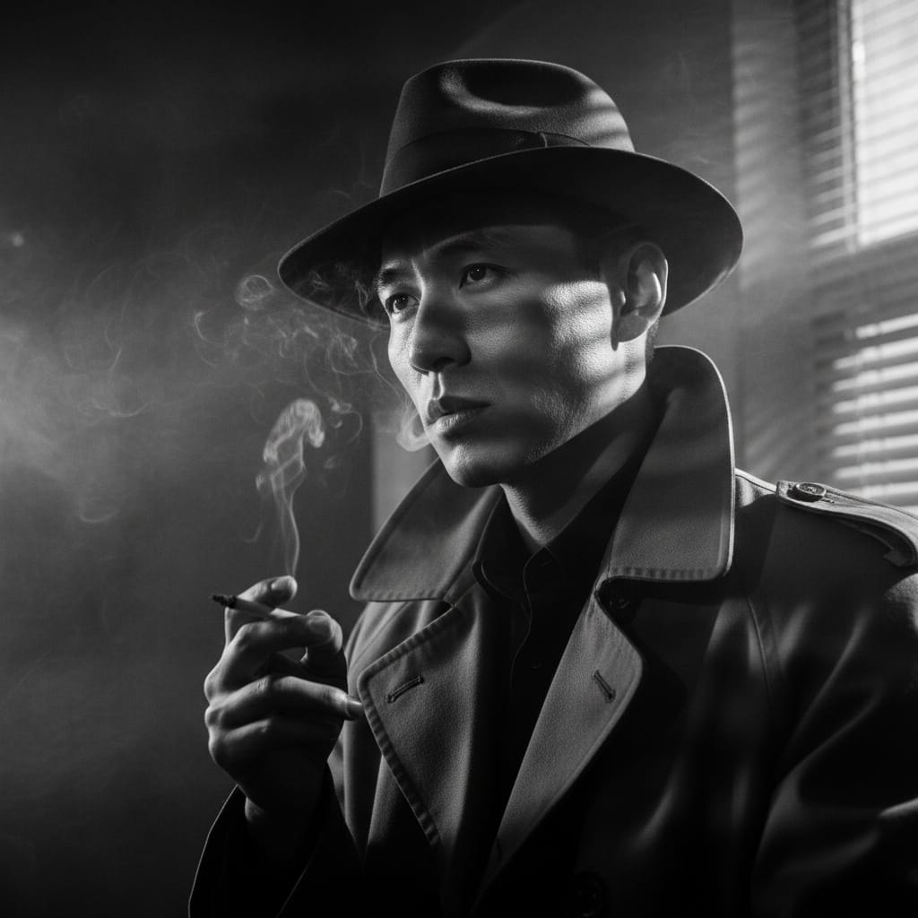 slim asian man film noir detective 19196011