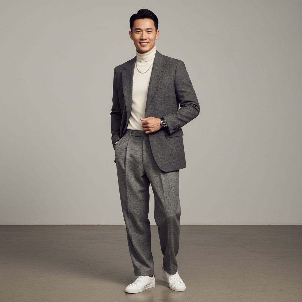 slim asian man full length editorial 73506014