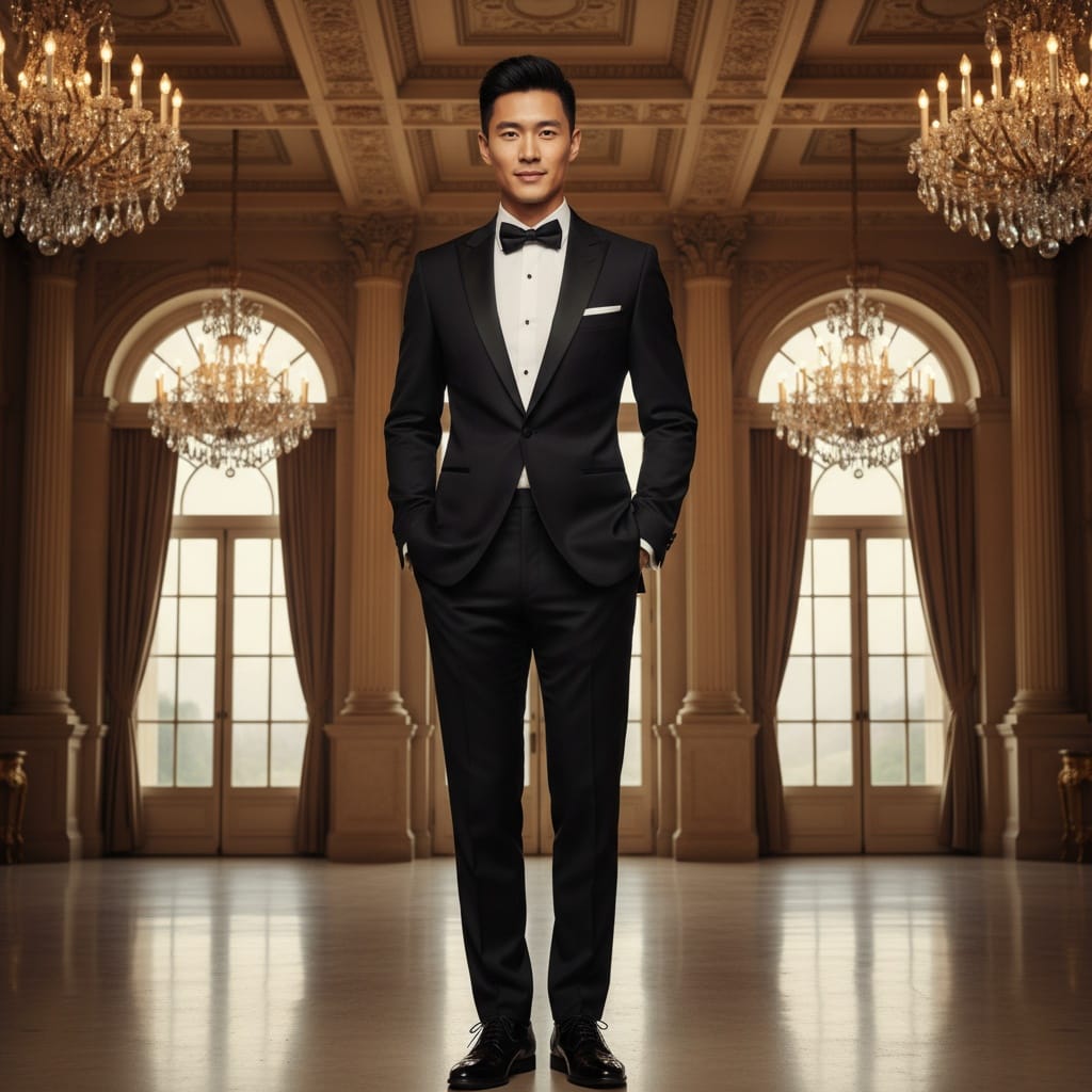 slim asian man gala full length portrait 15910940