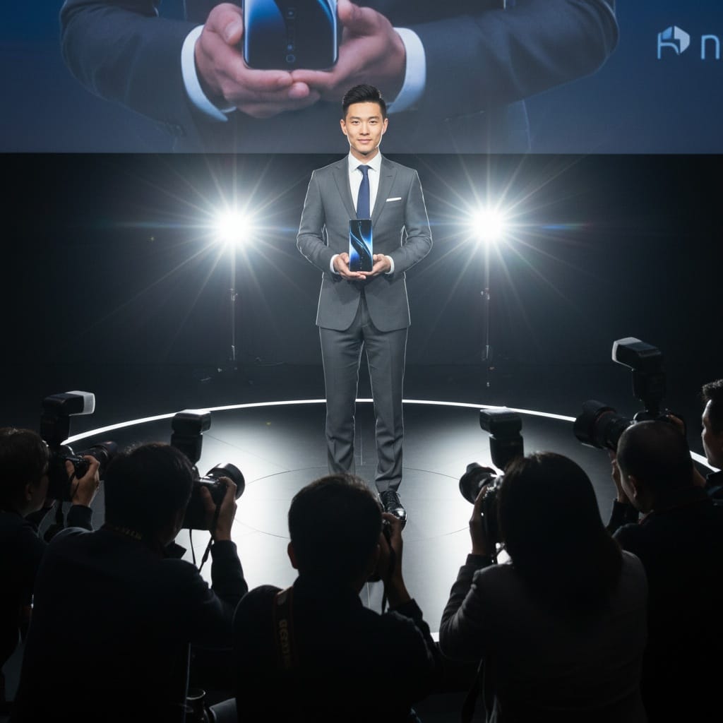 slim asian man media photographer crowd 24264756