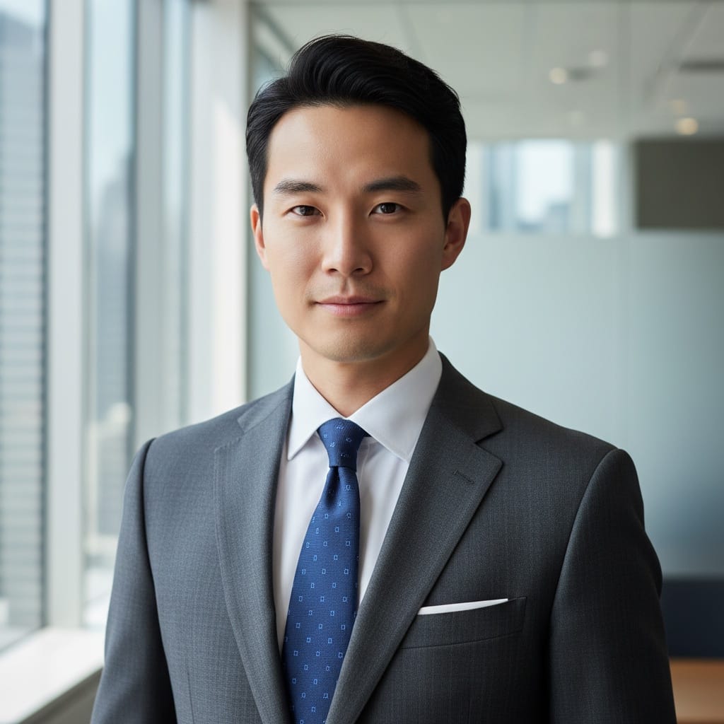 slim asian man modern office neutral background 20088332