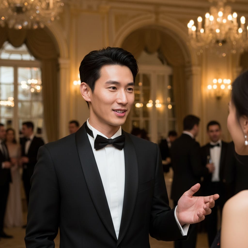 slim asian man networking conversation 88074469