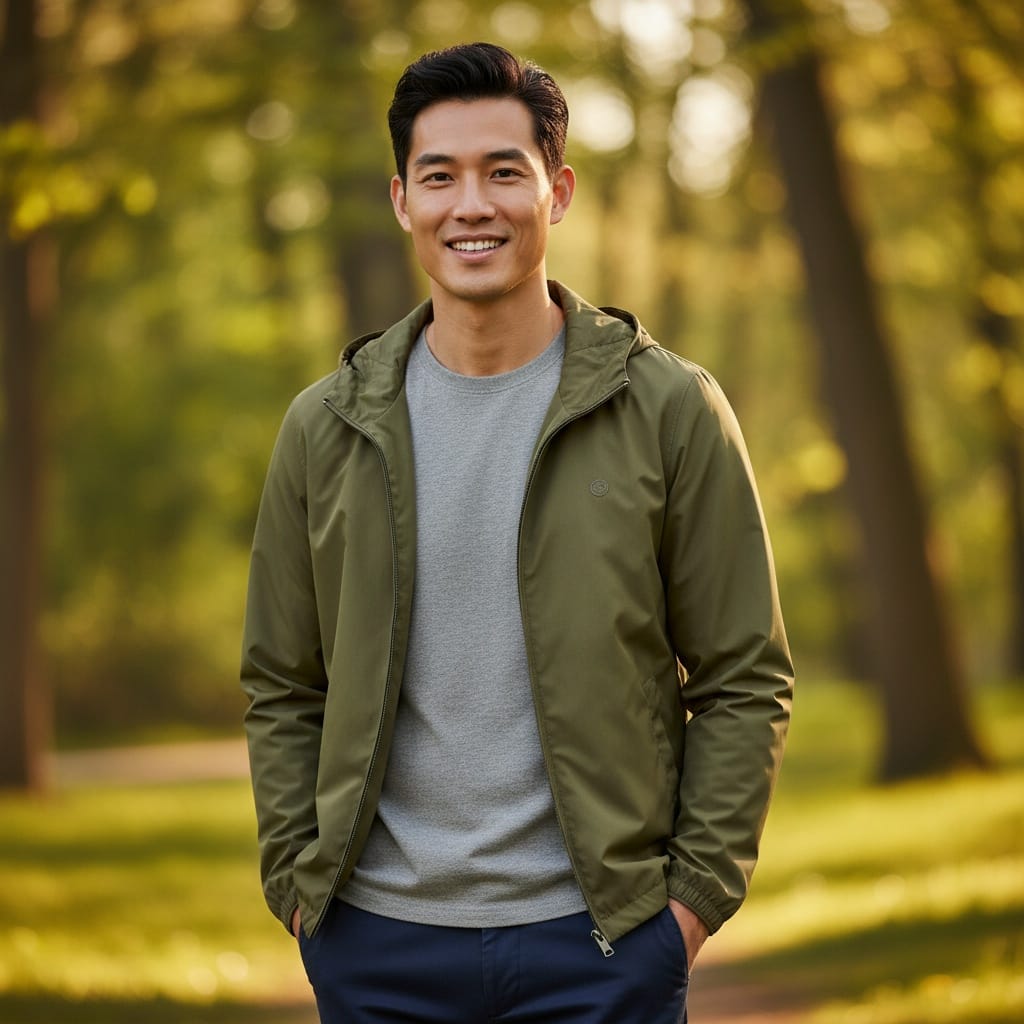 slim asian man outdoor natural light portrait 69890651