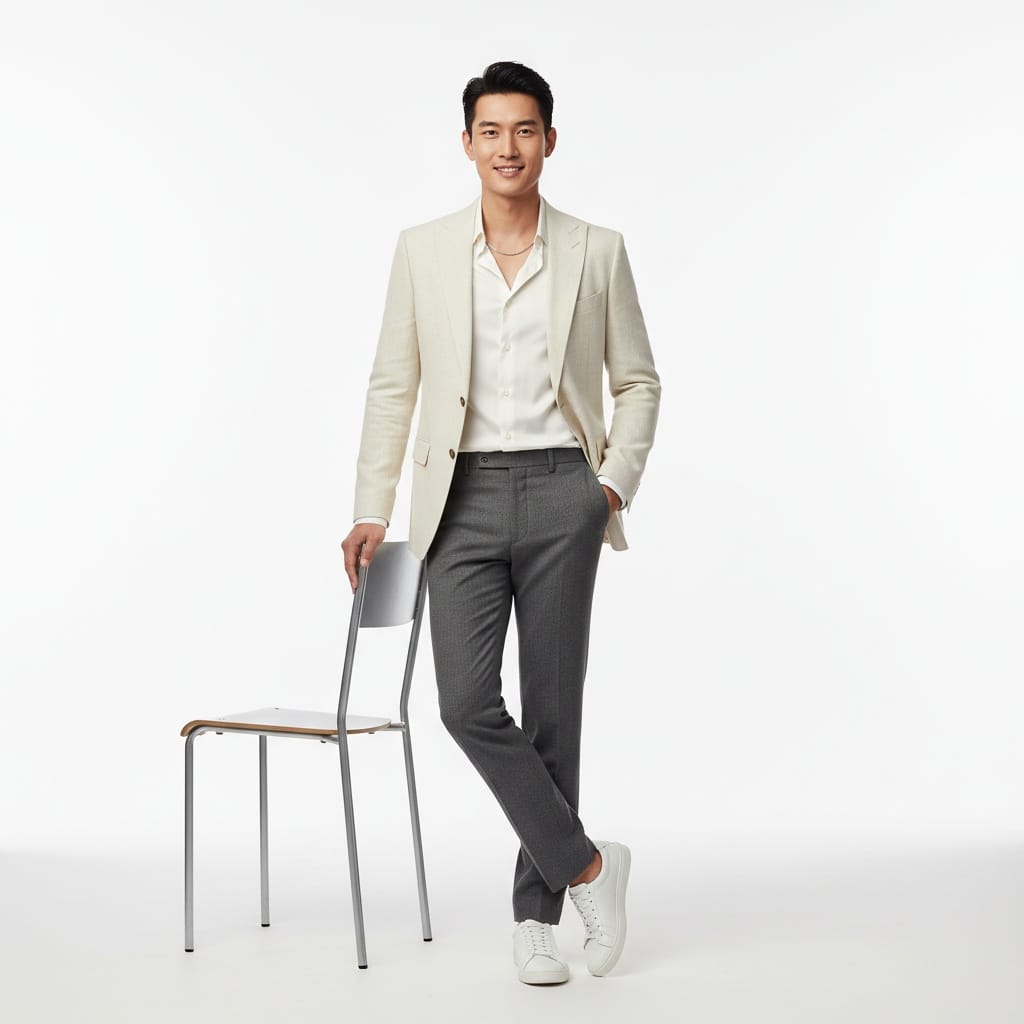 slim asian man studio editorial full body 20661647