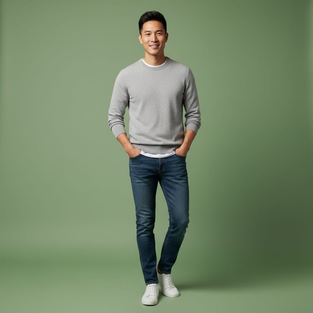 slim asian man studio portrait clean background 52141886