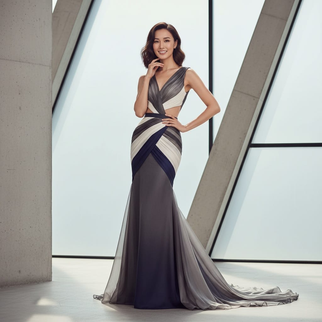 slim asian woman architectural location 11358981