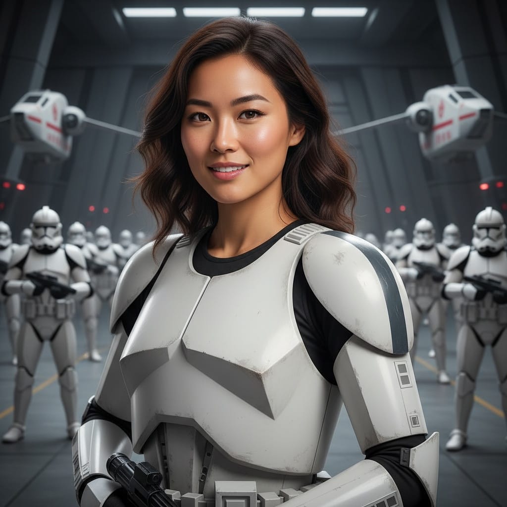 slim asian woman clone trooper armor 36226502