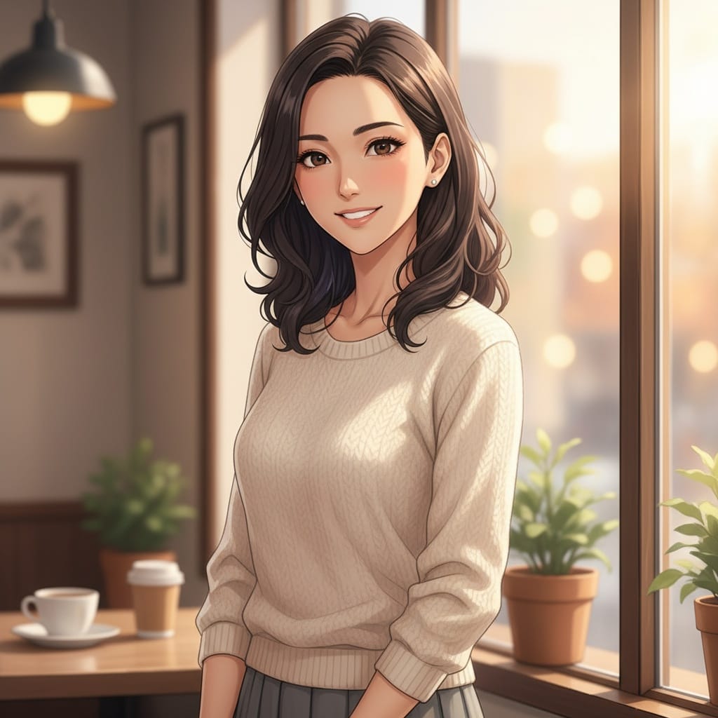 slim asian woman slice of life casual 62902044