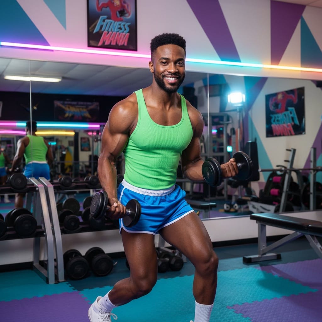 slim black man gym workout fashion 41663590