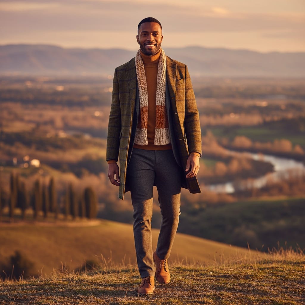 slim black man outdoor nature fashion editorial 87544551