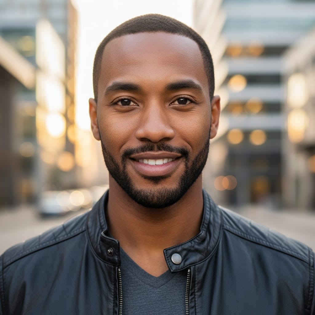 slim black man outdoor urban natural light 74254690