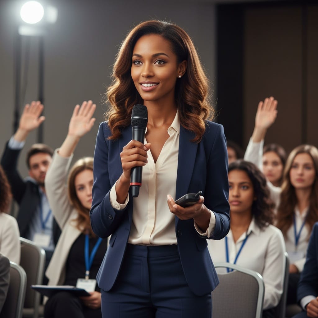 slim black woman audience engagement qa 64560227