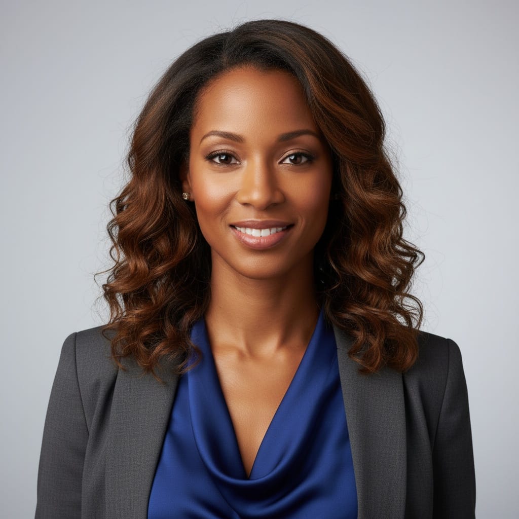 slim black woman minimalist gray backdrop 30251135