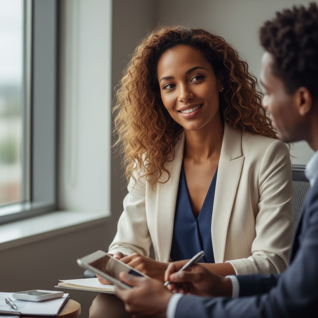 slim black woman one on one coaching 10225845