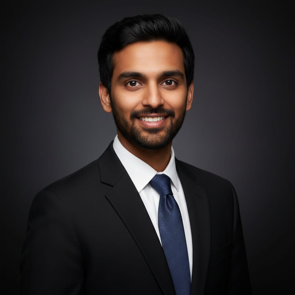slim indian man classic studio power portrait 95137622
