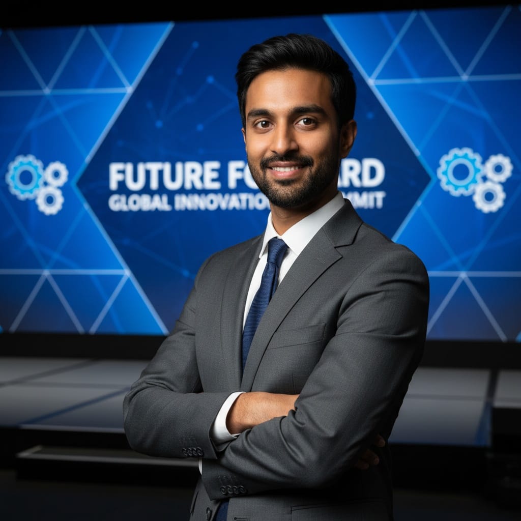 slim indian man confident arms crossed portrait 31877360