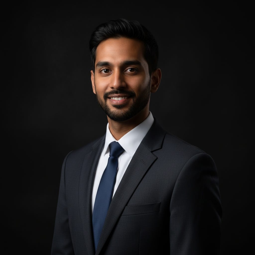 slim indian man dark background dramatic 56754302