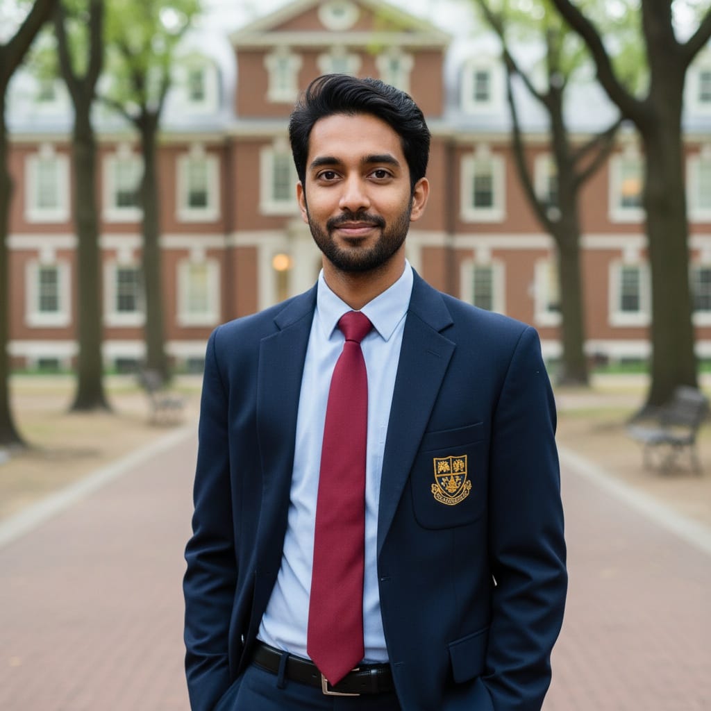 slim indian man harvard yard academic 74449979