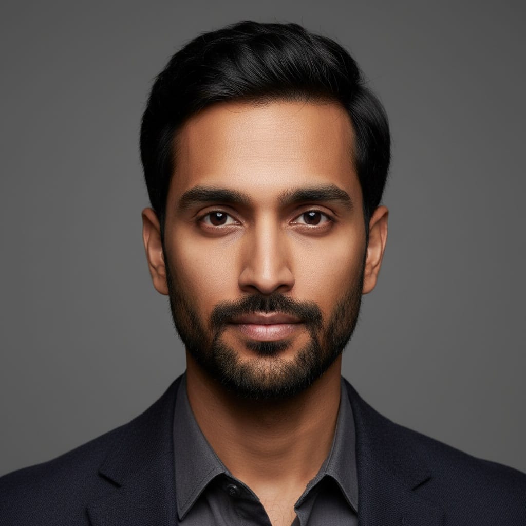 slim indian man minimalist gray backdrop 86249946
