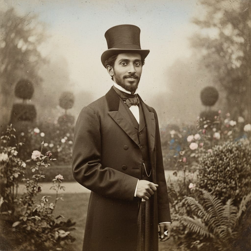 slim indian man outdoor garden portrait 68282271