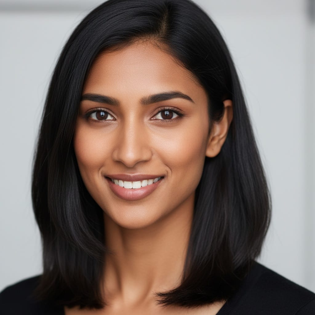 slim indian woman close up genuine smile 49512577