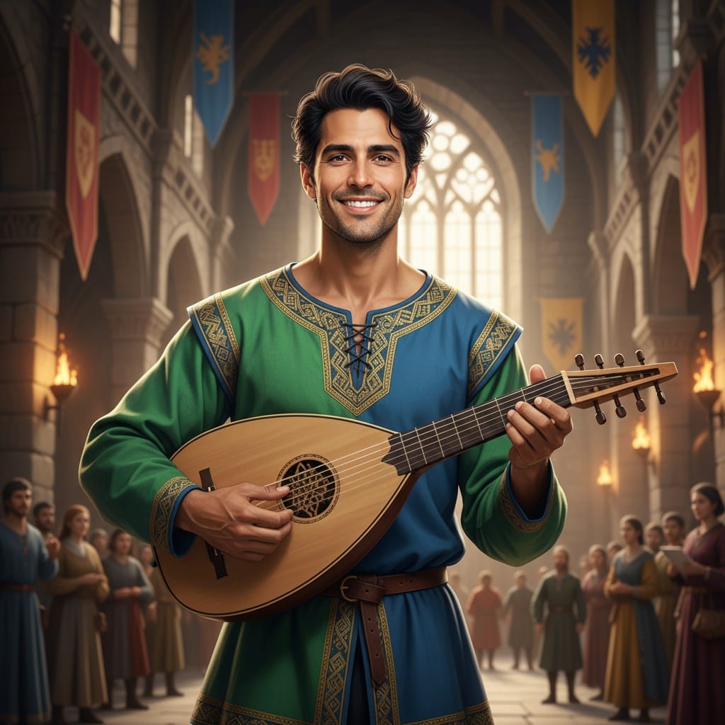 slim latino man bard musician great hall 31333463