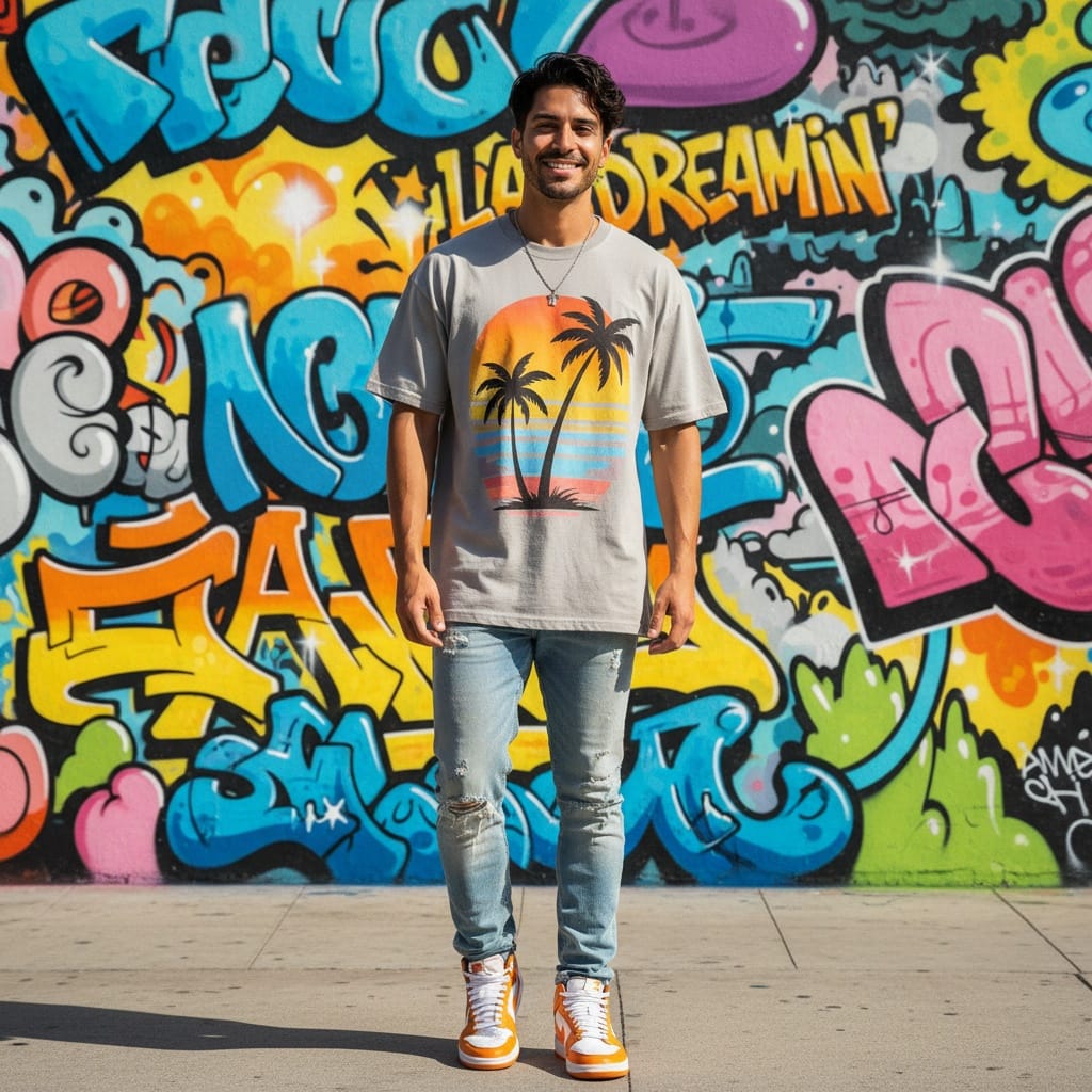 slim latino man melrose wall street art 11589139