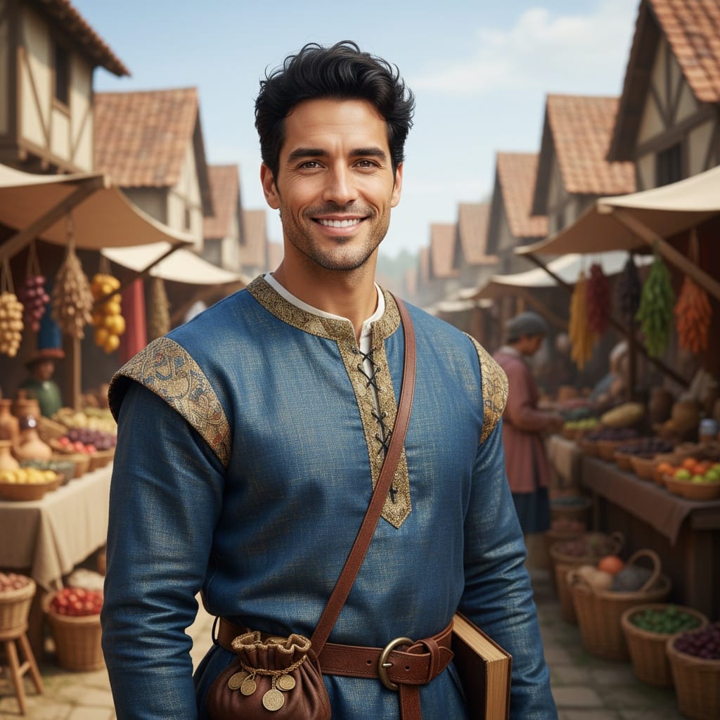 slim latino man merchant marketplace outdoor 11890373