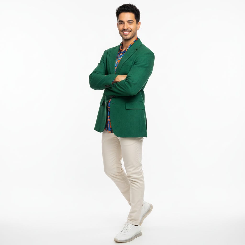 slim latino man minimalist white background 78863639