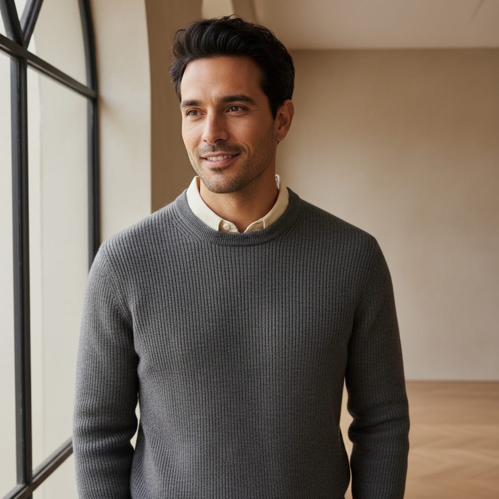 slim latino man natural light window portrait 55033334