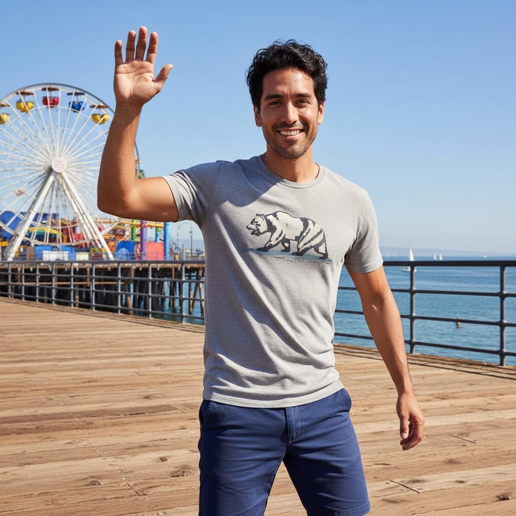 slim latino man santa monica pier lifestyle 42220951