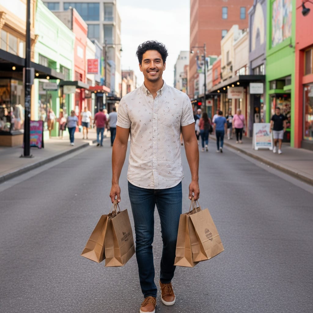 slim latino man south congress shopping 82571935