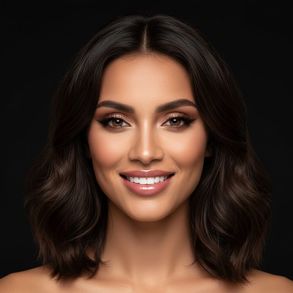 slim latino woman studio beauty closeup 92569101