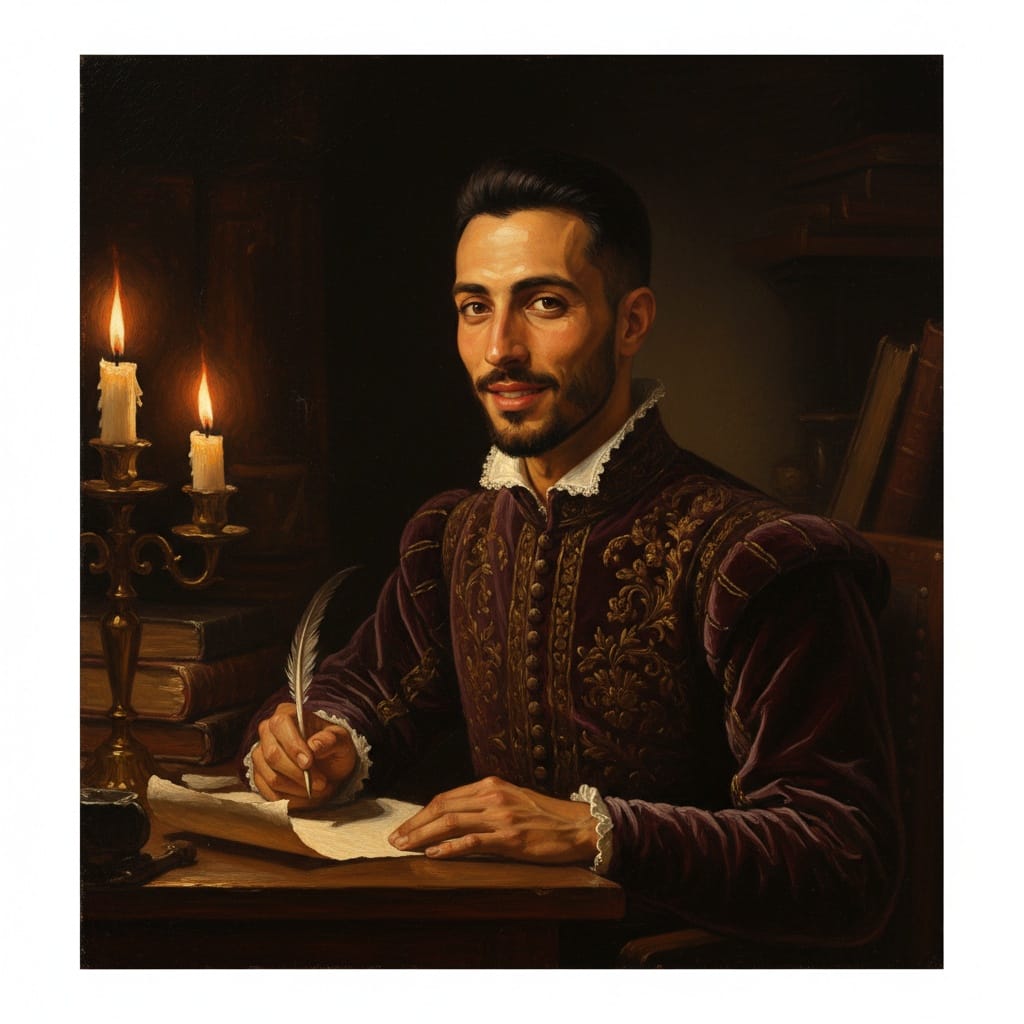 slim middle_eastern man candlelit evening portrait 84120497