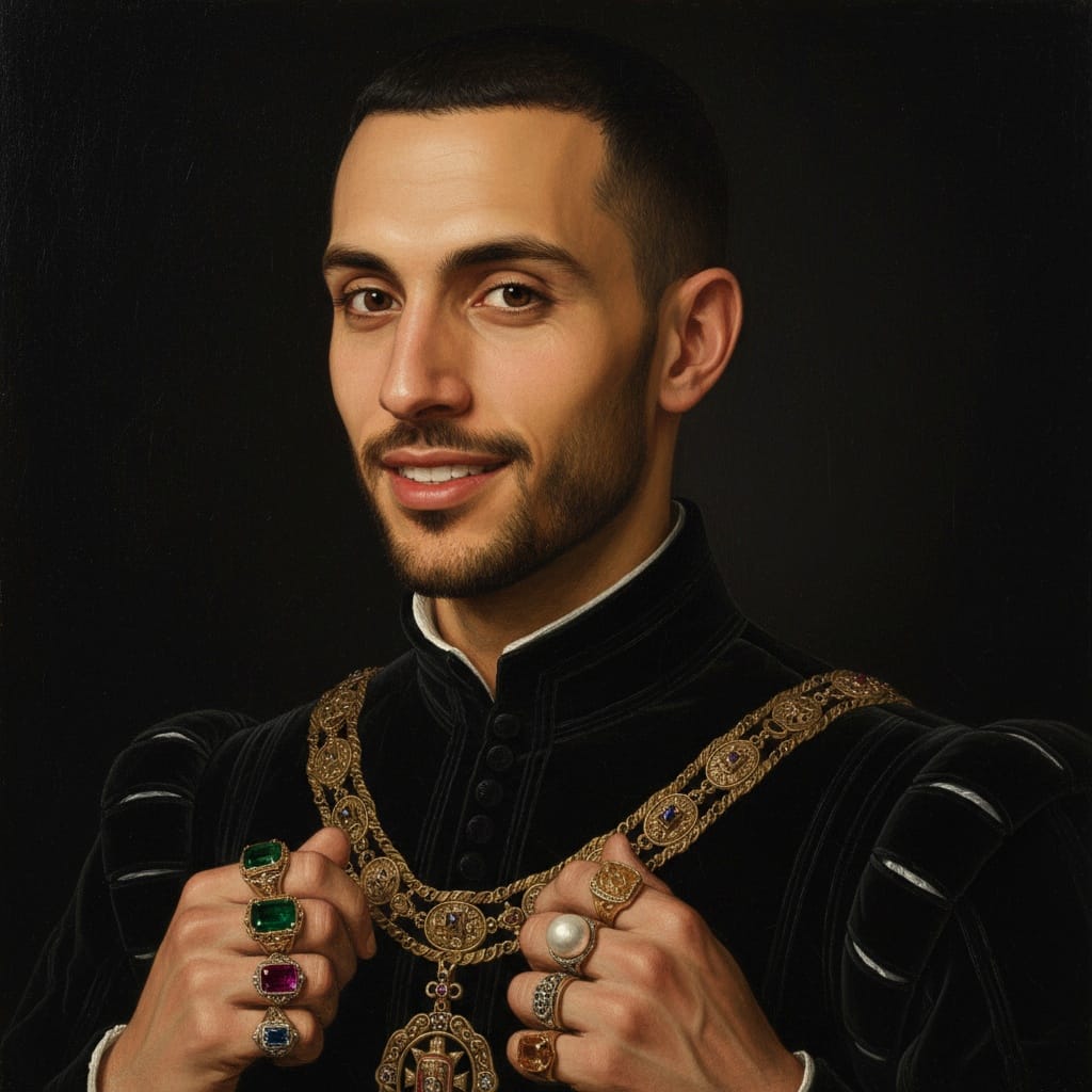 slim middle_eastern man close up jewelry detail 10498368