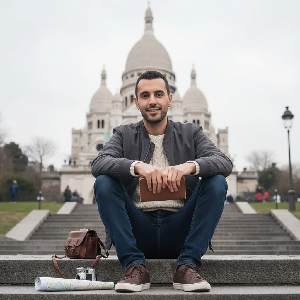 slim middle_eastern man montmartre sacre coeur 39998750