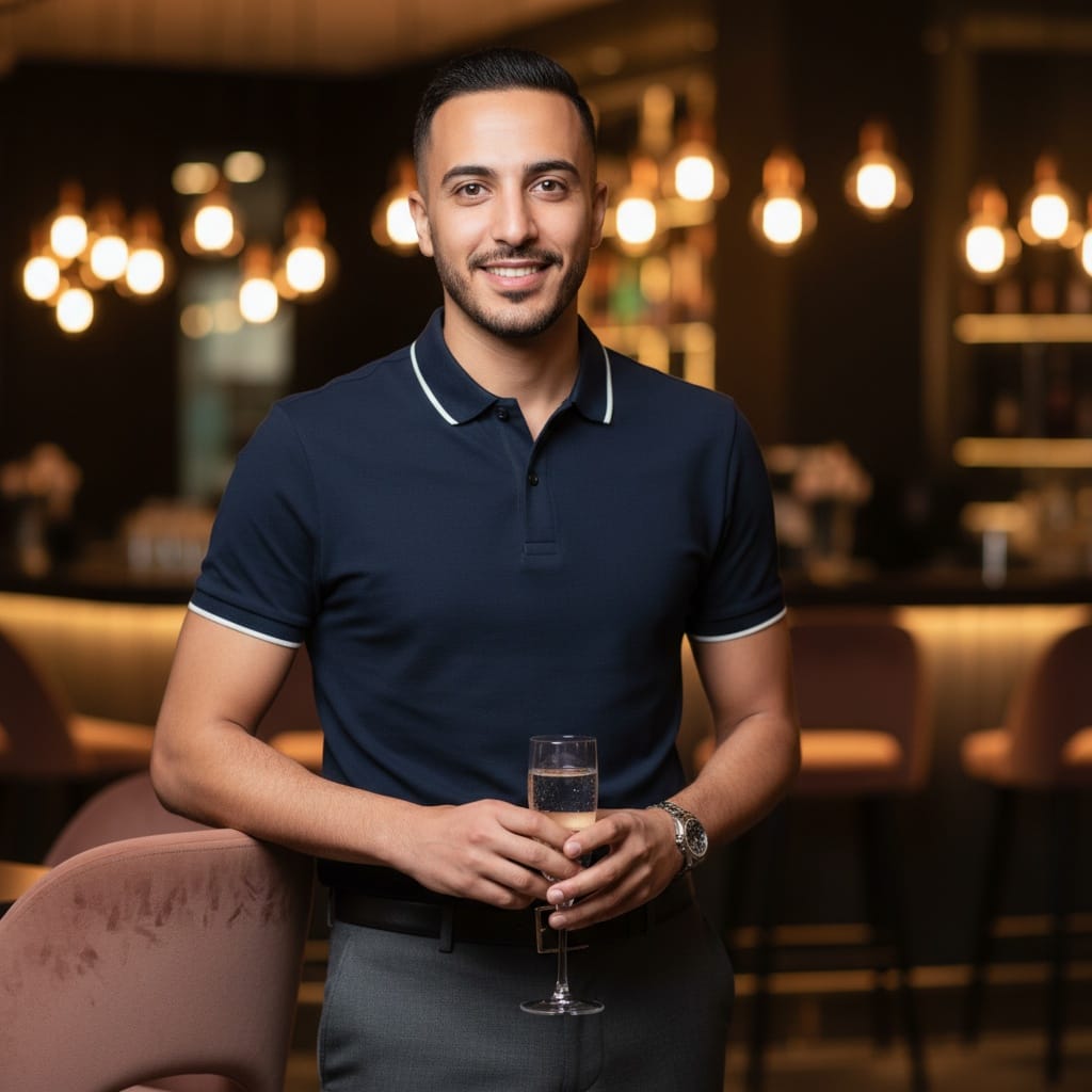 slim middle_eastern man restaurant bar social 77429350