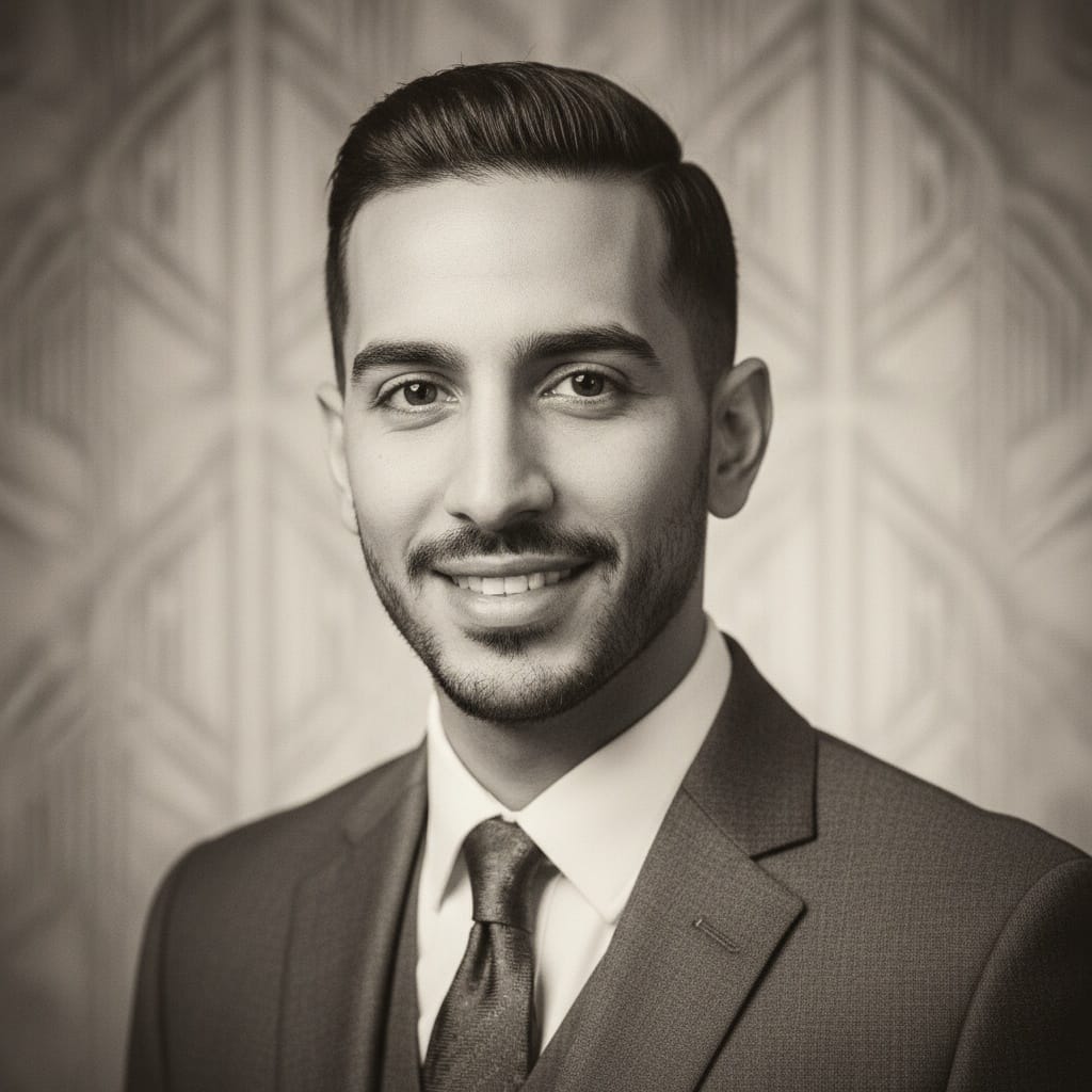 slim middle_eastern man roaring twenties headshot 77267964